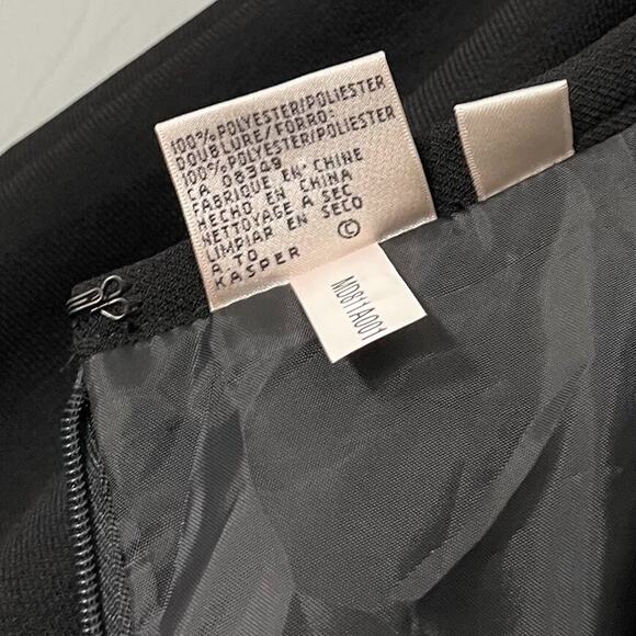 Vintage Le Suit Size 12 Petite Black Maxi Skirt Classic Modest Event Minimalist - Picture 7 of 12